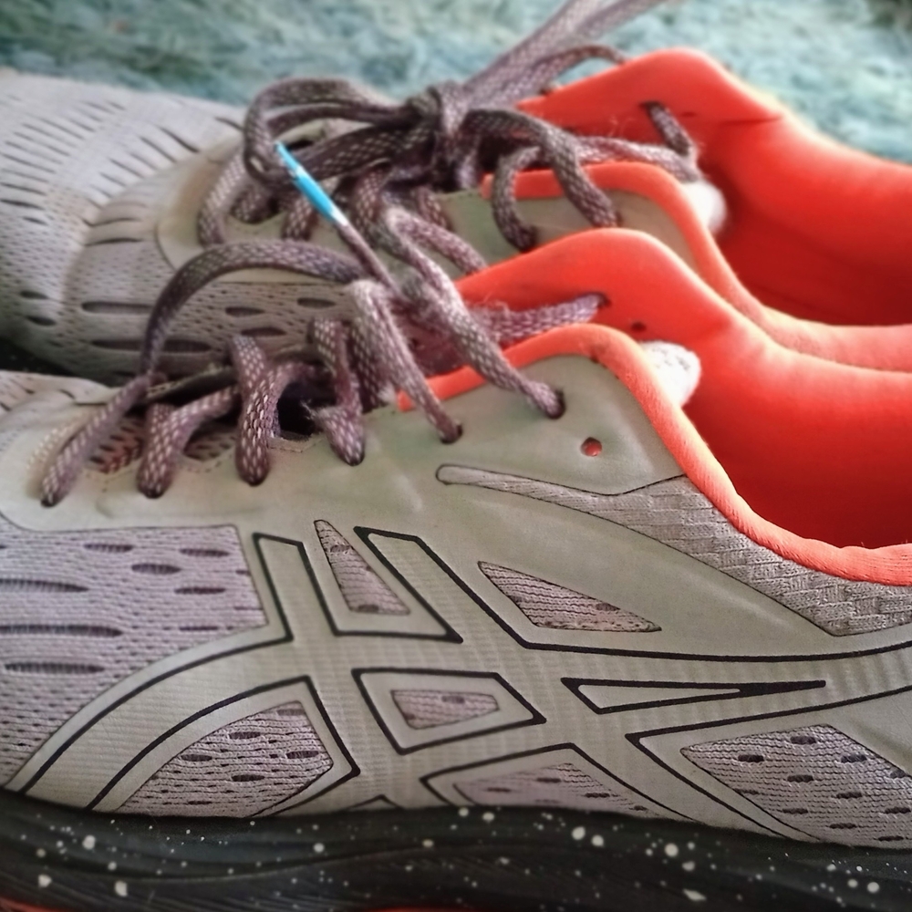 ASICS Women's Athletic Shoes in Gray and Orange